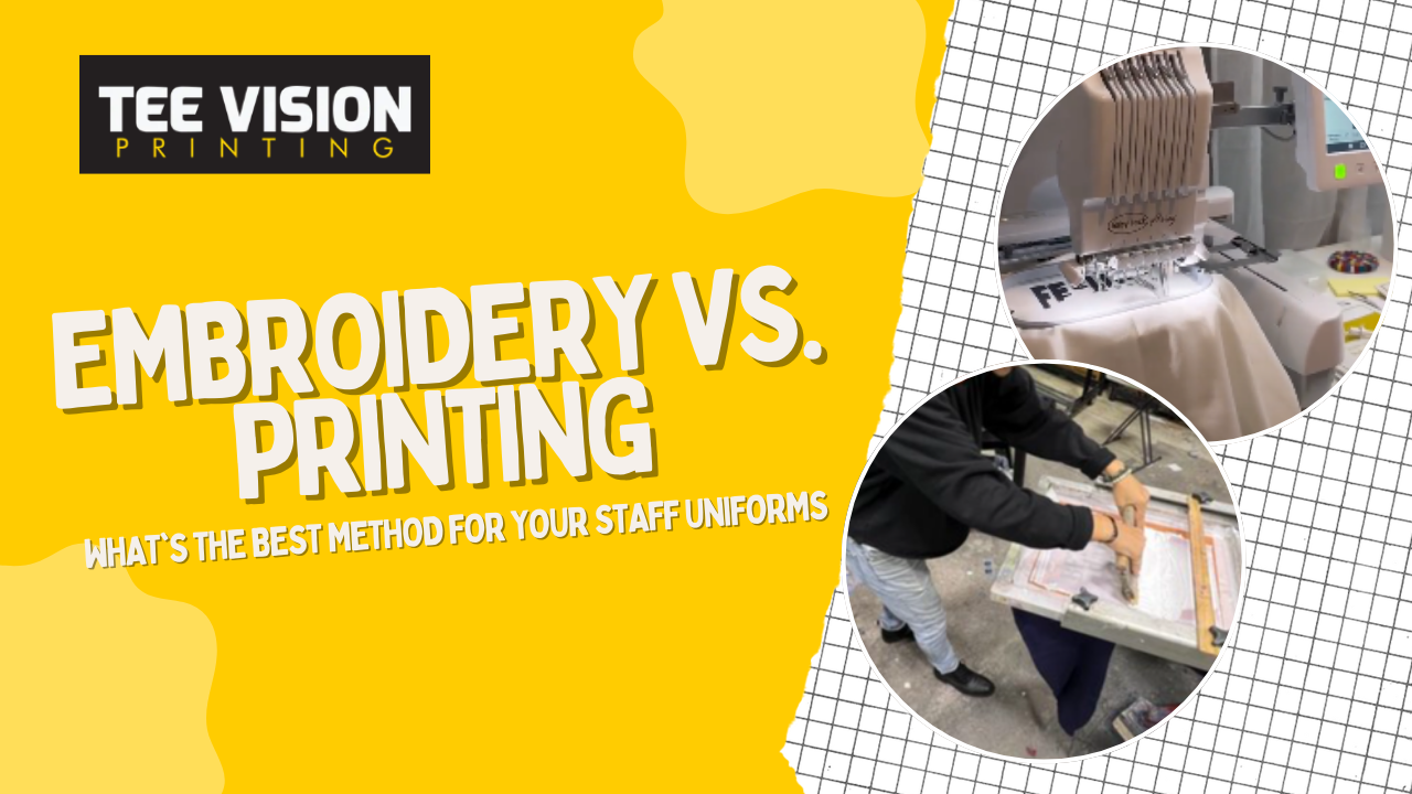 Embroidery vs. Screen Printing: What's the Best Method for Your Staff Uniforms
