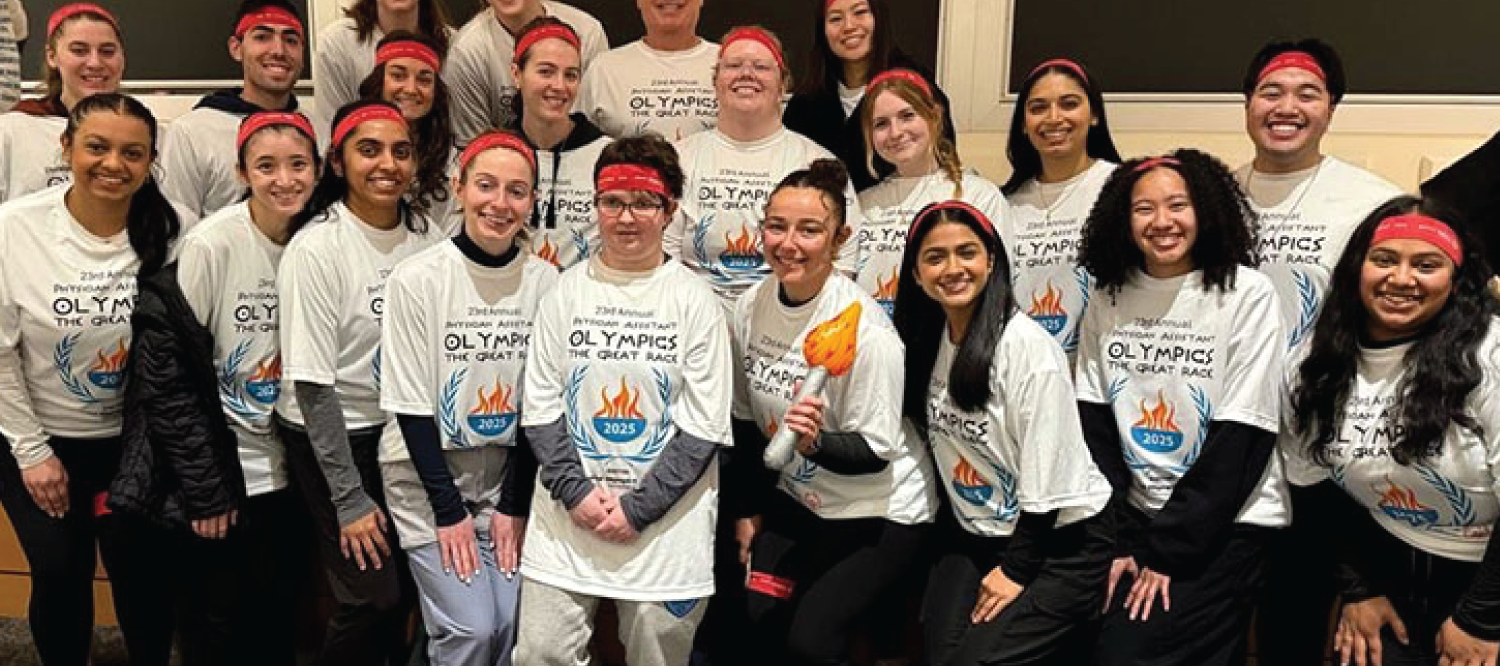 Participants wearing matching “Autism Awareness Olympics” shirts with flame logo, highlighting which tshirt print is best for awareness and community events.